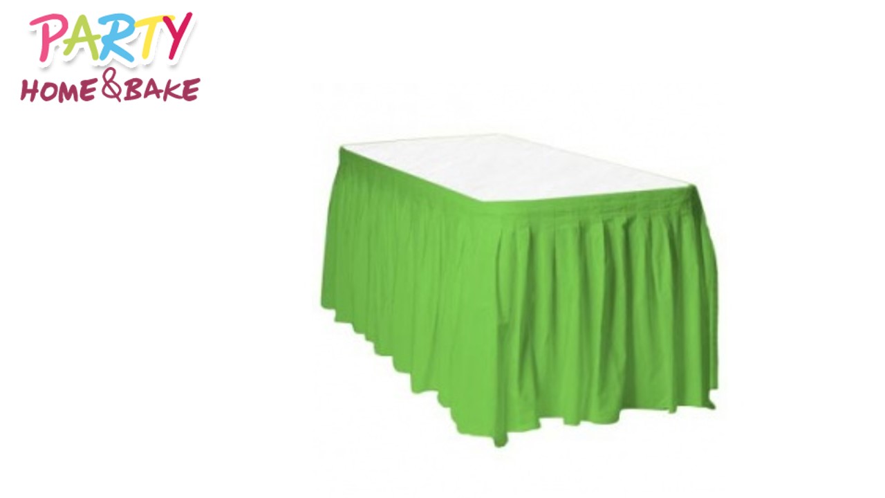 חצאית אל-בד לשולחן - ירוק תפוח