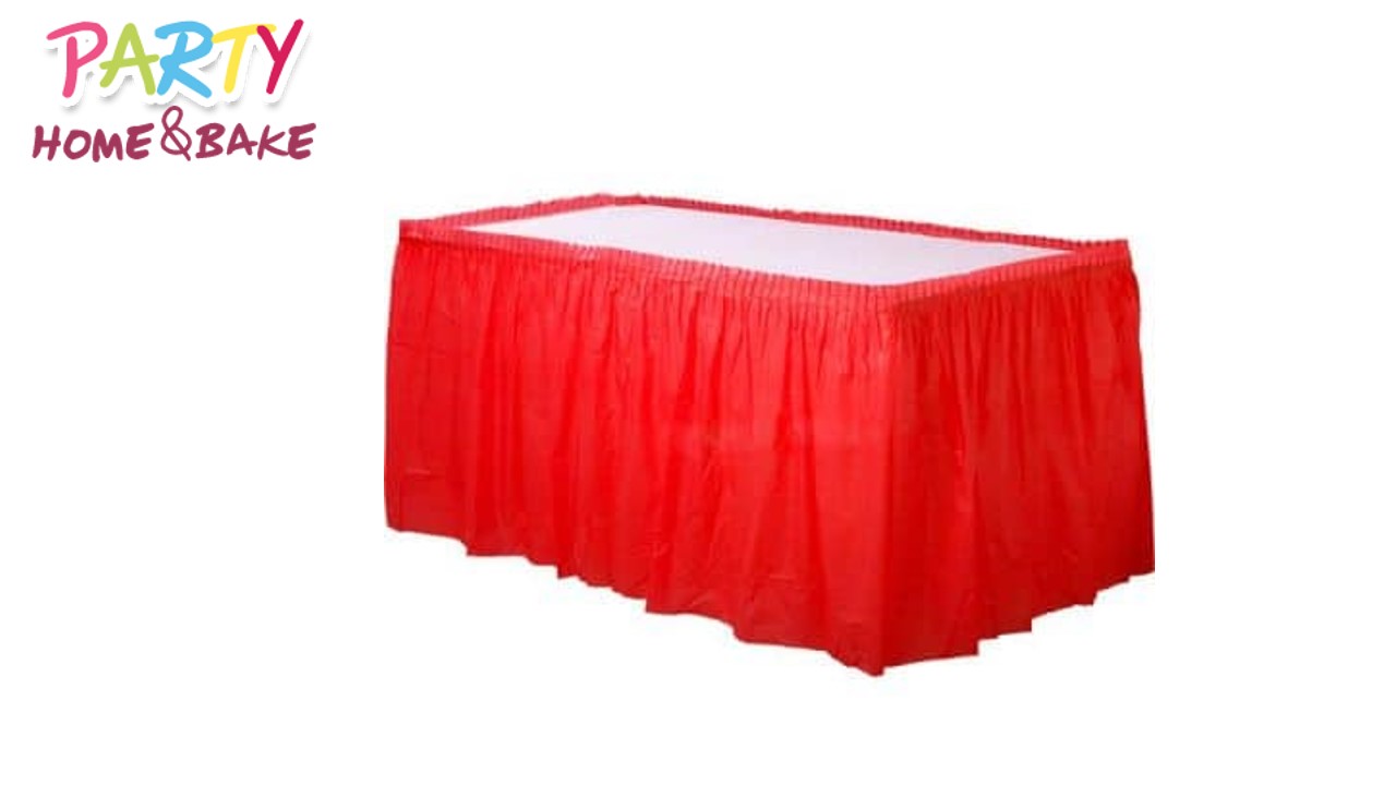 חצאית אל-בד לשולחן- אדום