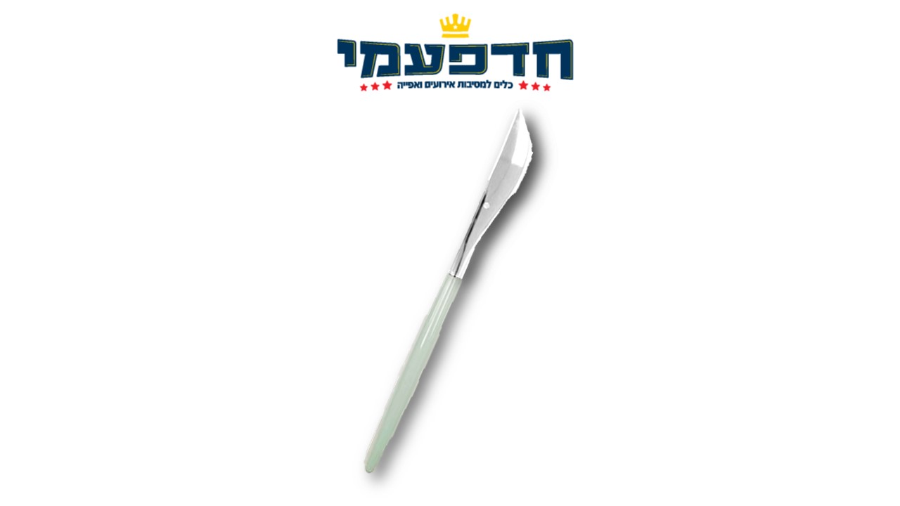 סכין כסף ידית מנטה